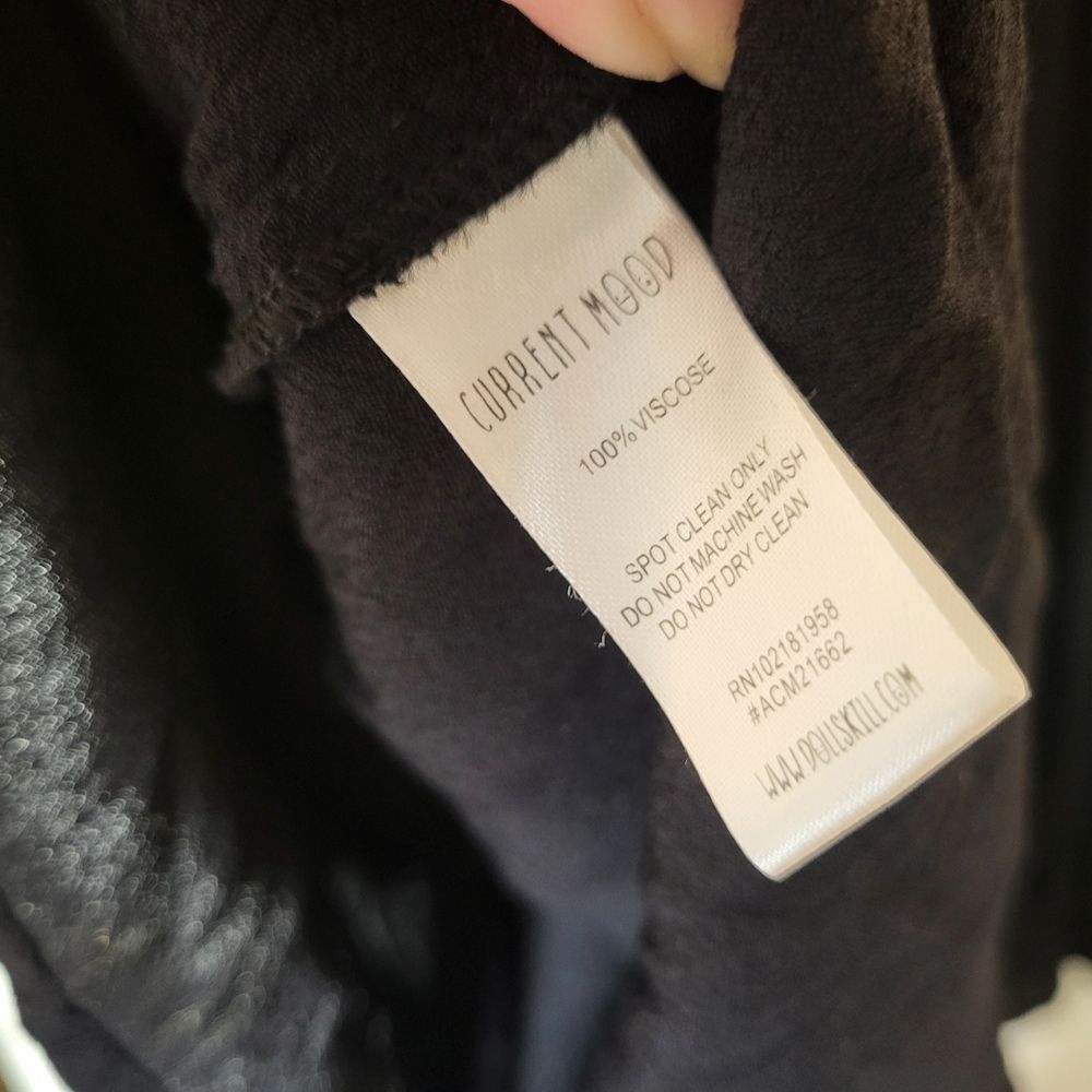 Current Mood Witchy Black Ruffle Neckline Top - Picture 6 of 6